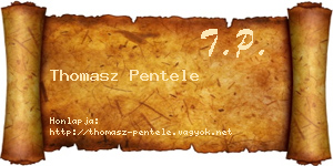 Thomasz Pentele névjegykártya
